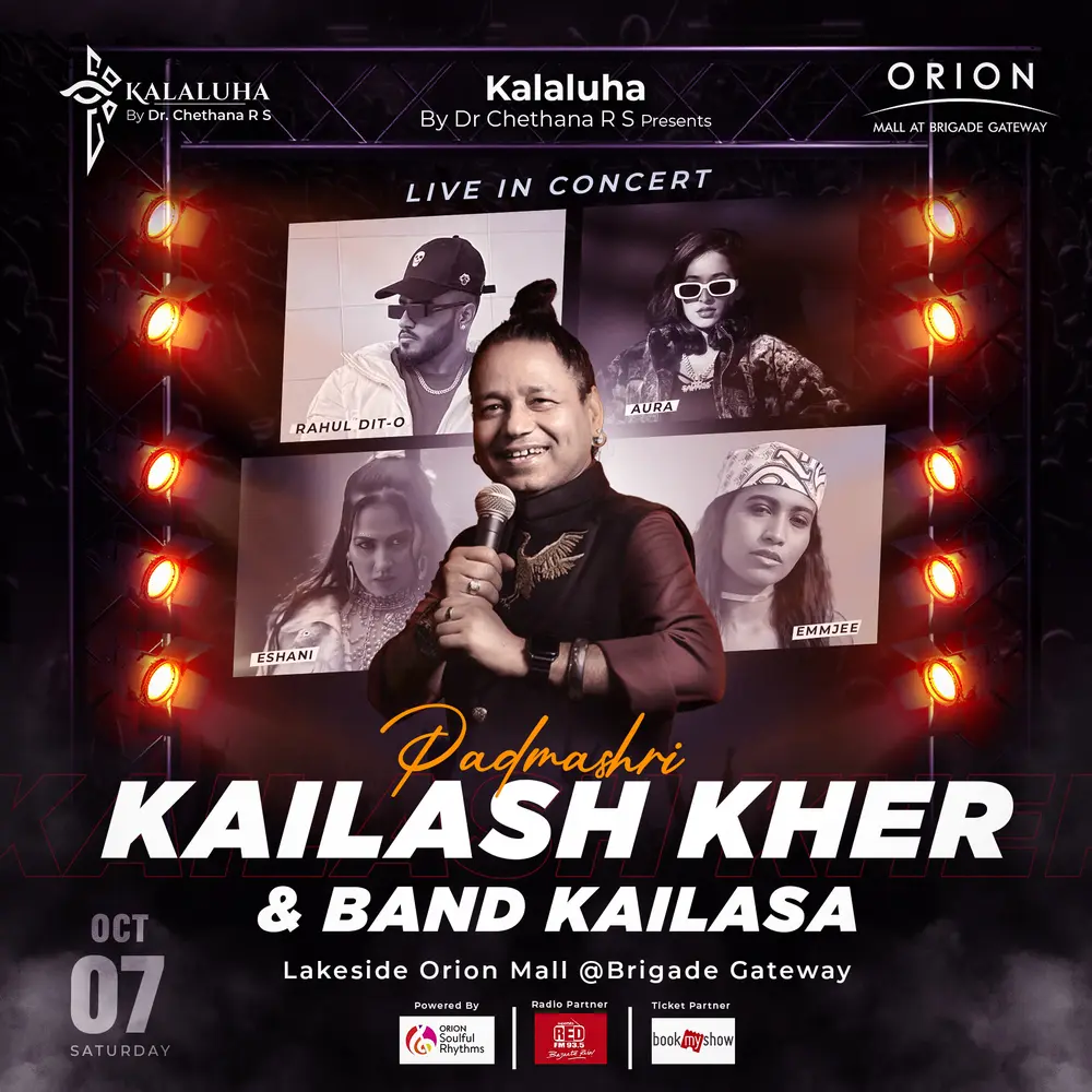 Kailash Kher Live in Concert, produced by Kalaluha in Bengaluru: event poster 2